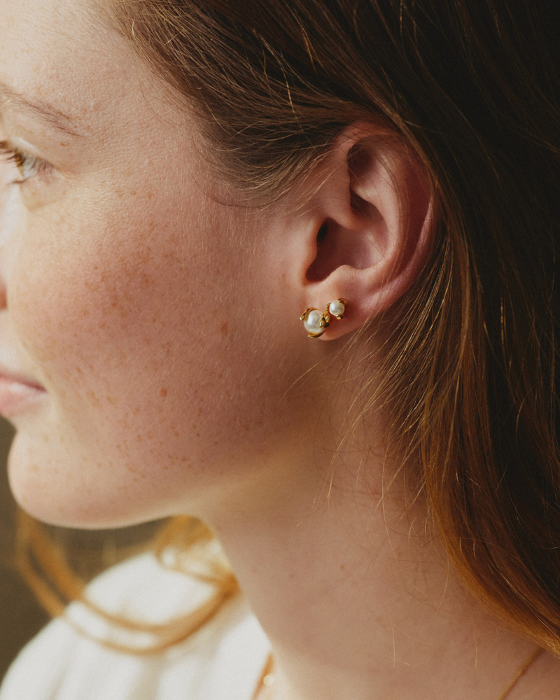 Moonrave Studs L Steckerohrringe Gold