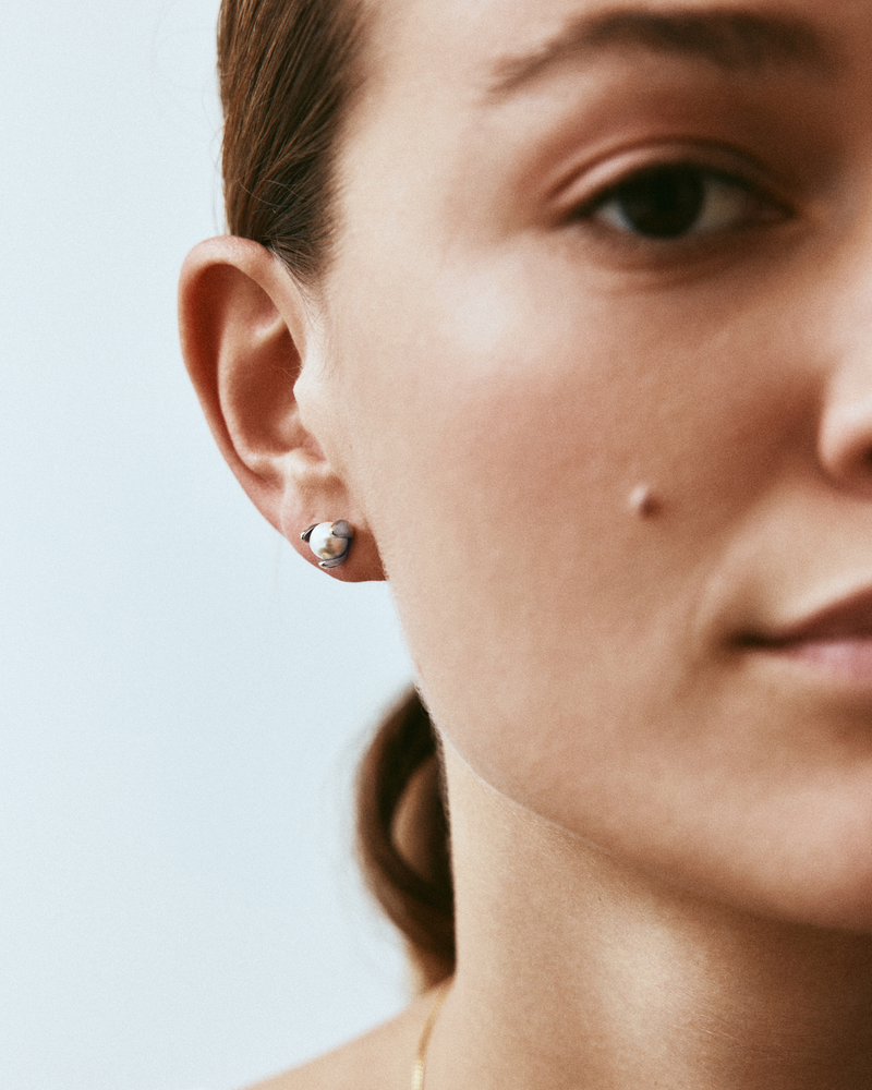Moonrave Studs L Steckerohrringe Silber