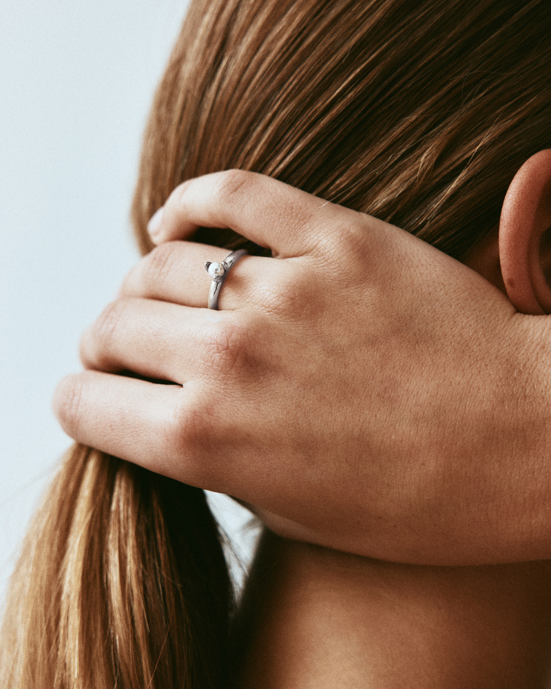 Moonrave Ring S Hopeiset sormukset Hopea