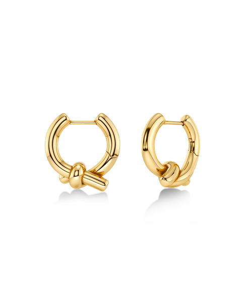 Novel Knot Hoops L Gold earrings Kulta