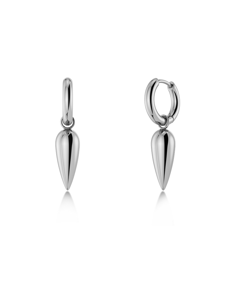 Peak Spike Hoops Creolen Silber