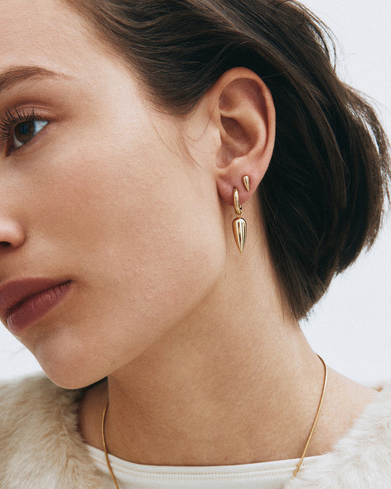 Peak Spike Hoops Creolen Gold